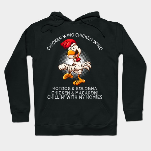 Chicken Wing Chicken Wing  Song Lyric Hot Dog Bologna Hoodie by vulanstore